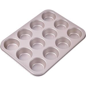 Bakeley‎  12 Muffin Cake Pan Non Stick Champagne Gold (4433)